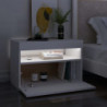 Nachttisch mit LED-Leuchten Weiß 60x35x40 cm Holzwerkstoff