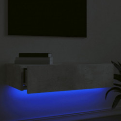 TV-Schrank mit LED-Leuchten Betongrau 60x35x15,5 cm