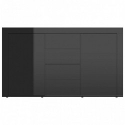 Sideboard Hochglanz-Schwarz 120×36×69 cm Spanplatte