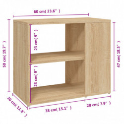 Beistelltisch Sonoma-Eiche 60x30x50 cm Holzwerkstoff