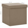 Hocker mit Stauraum 2 Stk. Cappuccino-Braun PVC