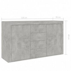 Sideboard Betongrau 120×36×69 cm Spanplatte