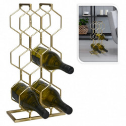 Home&Styling Weinregal für 8 Flaschen Metall Golden