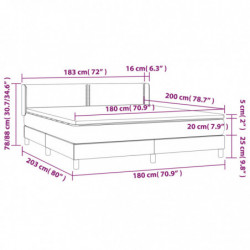 Boxspringbett mit Matratze Schwarz 180x200 cm Kunstleder