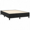 Boxspringbett mit Matratze & LED Schwarz 140x200 cm Samt