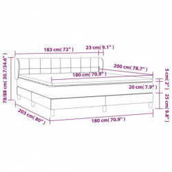 Boxspringbett mit Matratze Dunkelgrau 180x200 cm Stoff