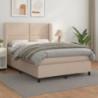 Boxspringbett Matratze Cappuccino-Braun 140x190cm Kunstleder