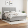 Boxspringbett mit Matratze Hellgrau 160x200 cm Stoff