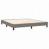 Boxspringbett mit Matratze Dunkelgrau 180x200 cm Stoff