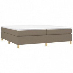 Boxspringbett mit Matratze Taupe 200x200 cm Stoff