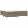 Boxspringbett mit Matratze Taupe 200x200 cm Stoff