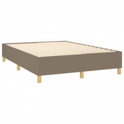 Boxspringbett mit Matratze Taupe 140x190 cm Stoff