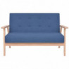 Sofagarnitur 3-tlg. Stoff Blau