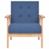 Sofagarnitur 3-tlg. Stoff Blau