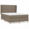 Boxspringbett mit Matratze Taupe 140x200 cm Stoff