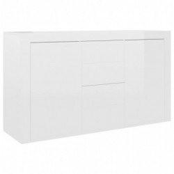 Sideboard Hochglanz-Weiß 120×36×69 cm Spanplatte