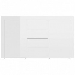 Sideboard Hochglanz-Weiß 120×36×69 cm Spanplatte