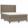 Boxspringbett mit Matratze Taupe 140x190 cm Stoff