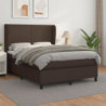 Boxspringbett mit Matratze Braun 140x190 cm Kunstleder