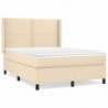 Boxspringbett mit Matratze Creme 140x190 cm Stoff