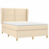 Boxspringbett mit Matratze Creme 140x200 cm Stoff