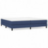 Boxspringbett mit Matratze Blau 200x200 cm Stoff