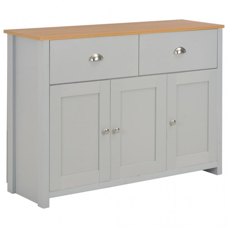 Sideboard Grau 112 x 35 x 81 cm