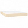 Boxspringbett mit Matratze Creme 140x200 cm Stoff