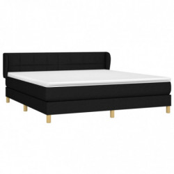 Boxspringbett mit Matratze Schwarz 160x200 cm Stoff