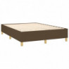 Boxspringbett mit Matratze Dunkelbraun 140x200 cm Stoff