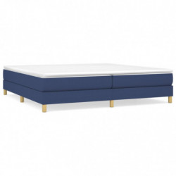 Boxspringbett mit Matratze Blau 200x200 cm Stoff