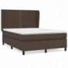 Boxspringbett mit Matratze Braun 140x200 cm Kunstleder