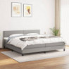 Boxspringbett mit Matratze Hellgrau 180x200 cm Stoff