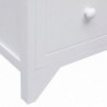 Beistellschrank mit 6 Schubladen Weiß 60×30×75cm Paulownia Holz