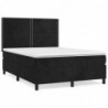 Boxspringbett mit Matratze Schwarz 140x190 cm Samt