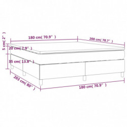 Boxspringbett mit Matratze Dunkelgrün 180x200 cm Samt