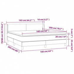 Boxspringbett mit Matratze Schwarz 160x200 cm Kunstleder