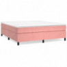 Boxspringbett mit Matratze Rosa 180x200 cm Samt