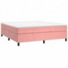 Boxspringbett mit Matratze Rosa 180x200 cm Samt