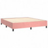 Boxspringbett mit Matratze Rosa 180x200 cm Samt