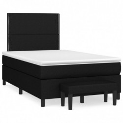 Boxspringbett mit Matratze Schwarz 120x200 cm Stoff