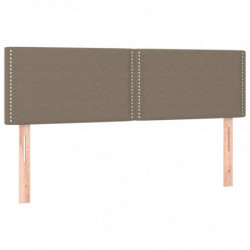 Boxspringbett mit Matratze & LED Taupe 140x190 cm Stoff