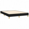 Boxspringbett mit Matratze & LED Schwarz 140x200 cm Stoff