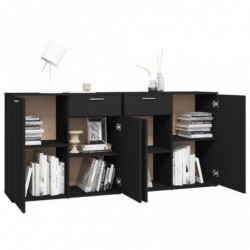 Sideboard Schwarz 160x36x75 cm Spanplatte