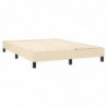 Boxspringbett mit Matratze & LED Creme 140x190 cm Stoff