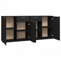 Sideboard Schwarz 160x36x75 cm Spanplatte