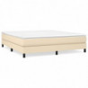 Boxspringbett mit Matratze Creme 180x200 cm Stoff