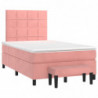 Boxspringbett mit Matratze Rosa 120x200 cm Samt