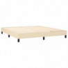 Boxspringbett mit Matratze Creme 160x200 cm Stoff