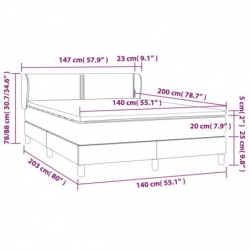 Boxspringbett mit Matratze Creme 140x200 cm Stoff